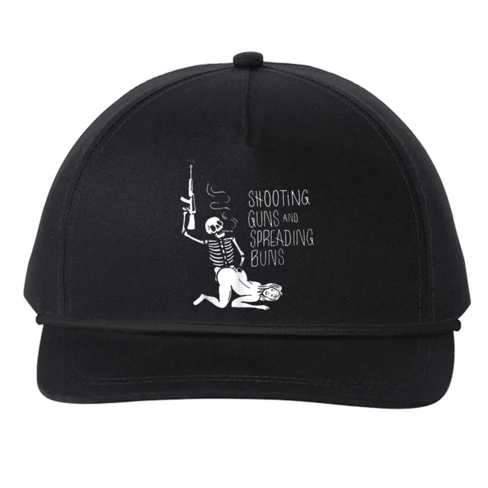 Shooting Guns And Spreading Buns Snapback Five-Panel Rope Hat