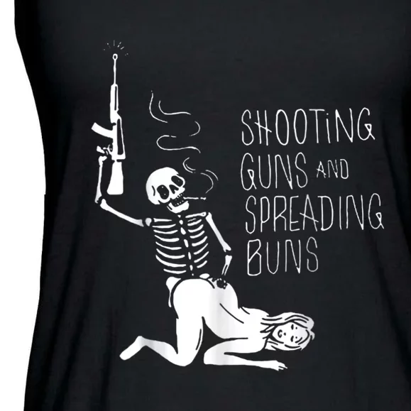 Shooting Guns And Spreading Buns Ladies Essential Flowy Tank