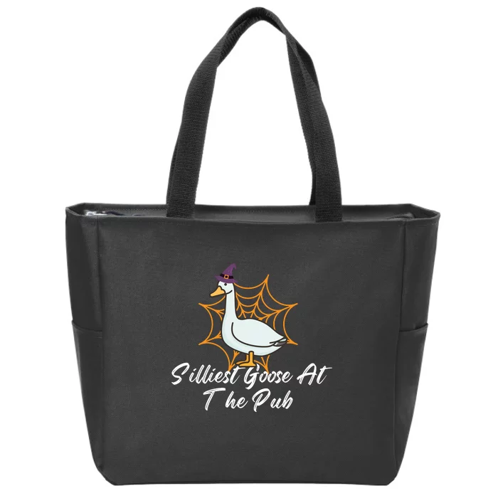 Silliest Goose At The Pub Halloween Zip Tote Bag