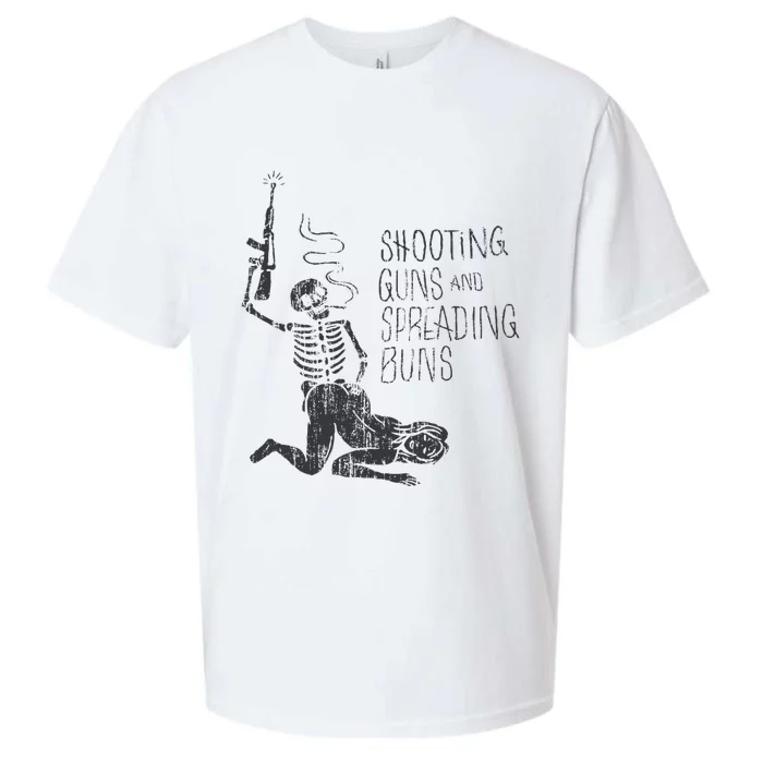 Shooting Guns And Spreading Buns Sueded Cloud Jersey T-Shirt