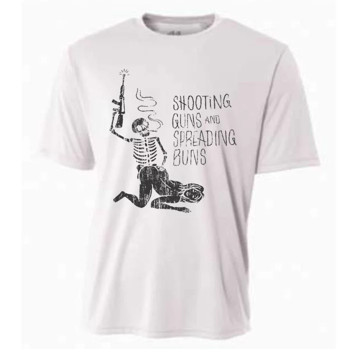 Shooting Guns And Spreading Buns Cooling Performance Crew T-Shirt