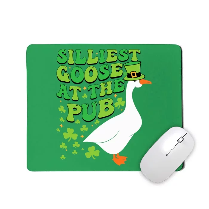 Silliest Goose At The Pub Funny Shamrock St Patricks Day Mousepad