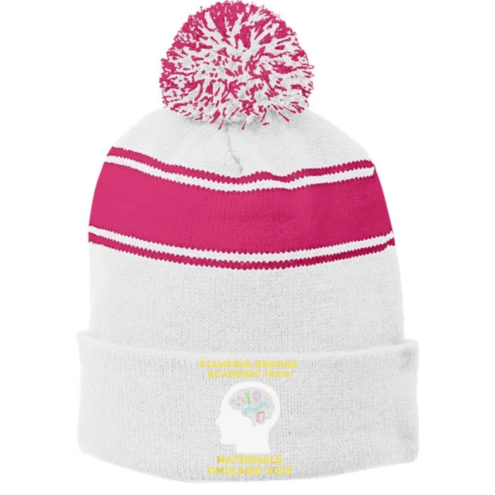 Stamping Ground Academic Team Stripe Pom Pom Beanie