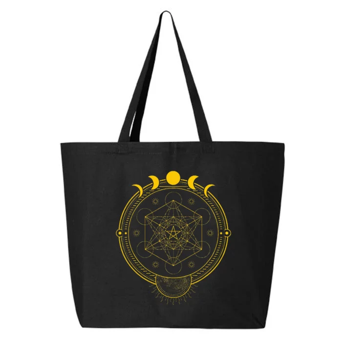 Sacred Geometry And Metatron Cube Pagan 25L Jumbo Tote