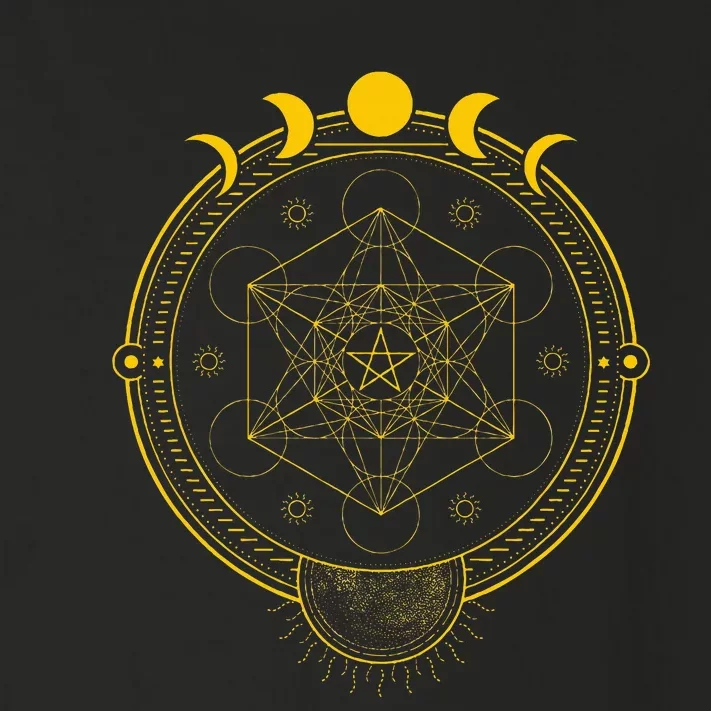 Sacred Geometry And Metatron Cube Pagan Toddler Long Sleeve Shirt