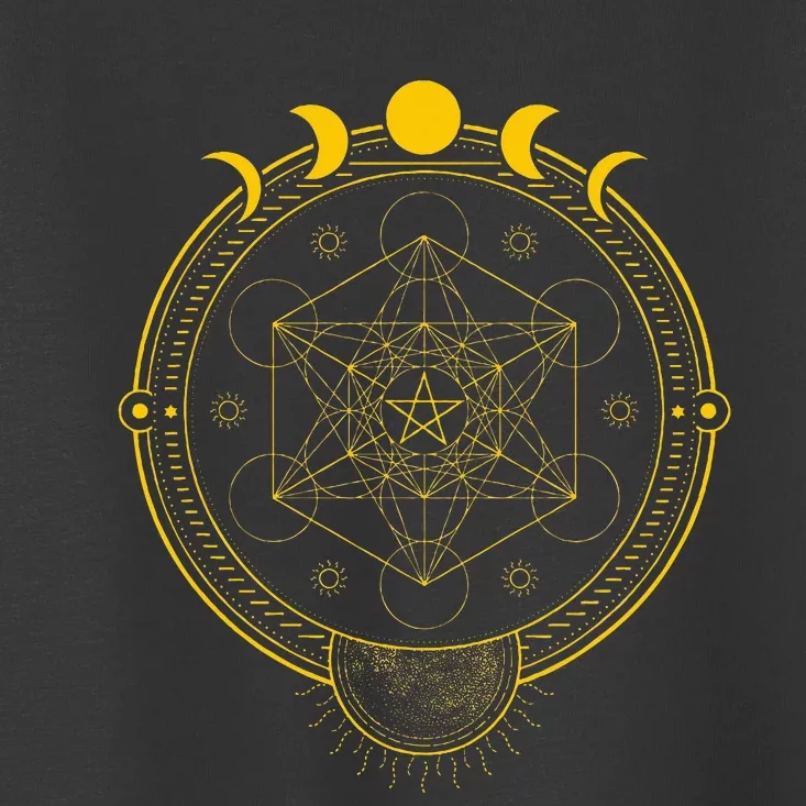 Sacred Geometry And Metatron Cube Pagan Toddler T-Shirt