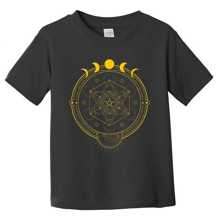 Sacred Geometry And Metatron Cube Pagan Toddler T-Shirt