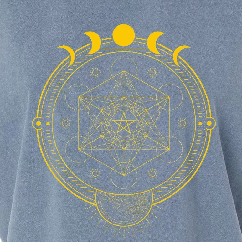 Sacred Geometry And Metatron Cube Pagan Garment-Dyed Women's Muscle Tee