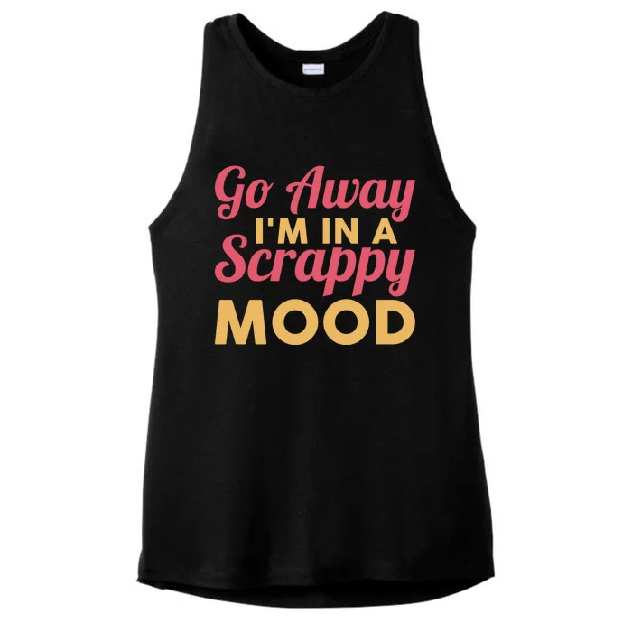 Scrapbook Go Away Scrappy Mood Scrapbooking Gift Ladies Tri-Blend Wicking Tank