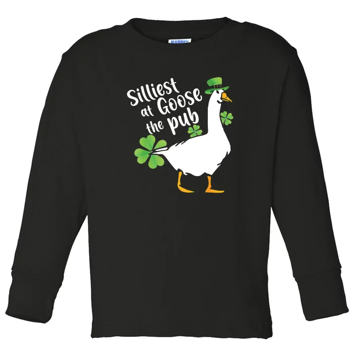 Silliest Goose At The Pub St. Patrick’s Day Toddler Long Sleeve Shirt