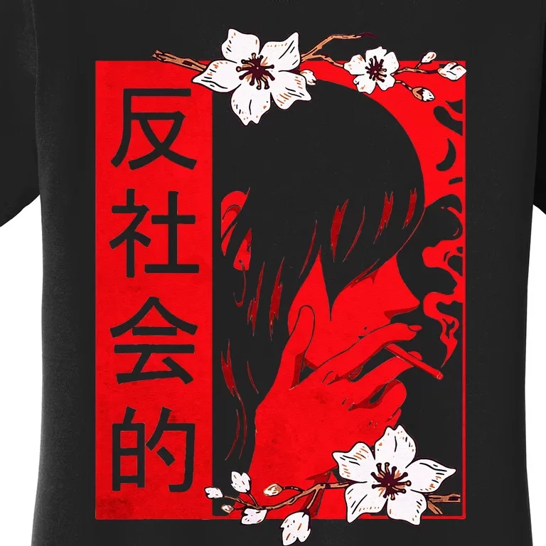 Soft Grunge Aesthetic Antisocial Sad Anime Harajuku Women's T-Shirt