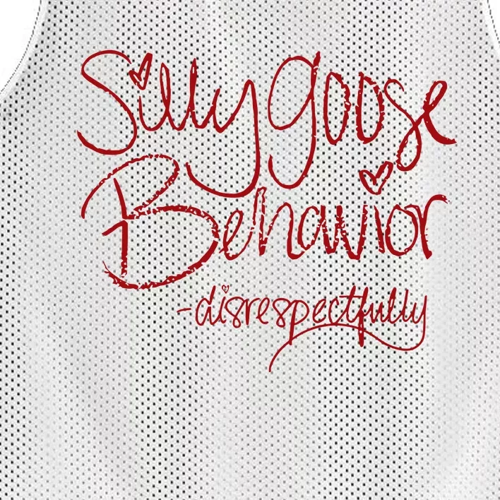 Silly Goose Behavior Disrespectfully Mesh Reversible Basketball Jersey Tank