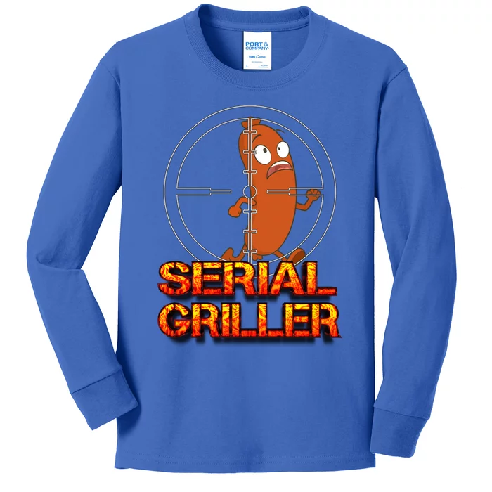 Serial Griller Barbecue Father's Day Barbecue 'S Day Dad Gift Kids Long Sleeve Shirt