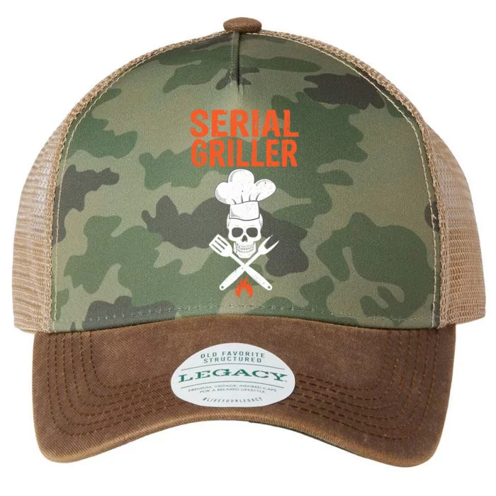 Serial Griller Barbecue Master Funny Grill Sergeant Outfit Legacy Tie Dye Trucker Hat