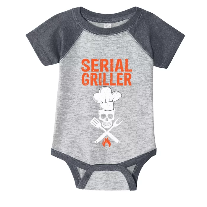 Serial Griller Barbecue Master Funny Grill Sergeant Outfit Infant Baby Jersey Bodysuit