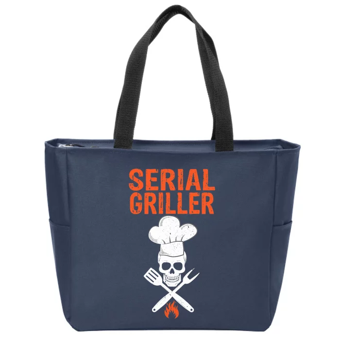 Serial Griller Barbecue Master Funny Grill Sergeant Outfit Zip Tote Bag