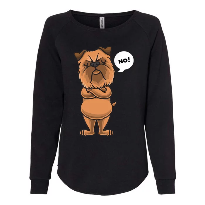 Stubborn Griffon Bruxellois Dog Brussels Griffon Womens California Wash Sweatshirt