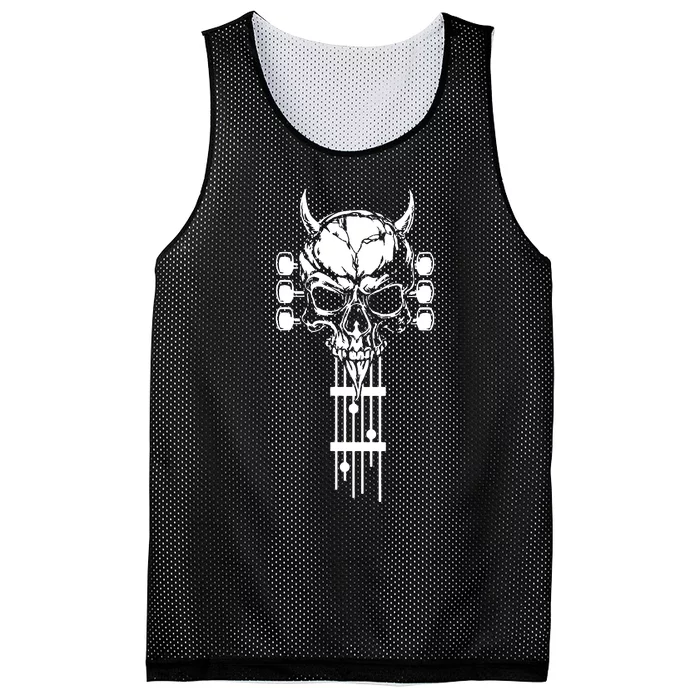 Skeleton Guitar Best Design Great Mesh Reversible Basketball Jersey Tank