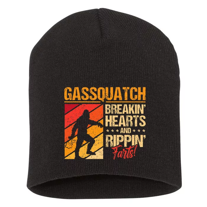 Sasquatch Gasquatch Breakin Hearts Rippin Fart Bigfoot Short Acrylic Beanie