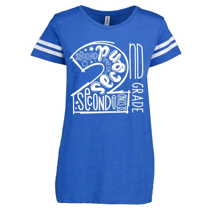 Second Grade Back To School 2nd Grade Teachers Enza Ladies Jersey Football T-Shirt