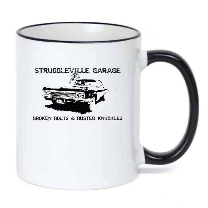 Struggleville Garage Broken Bolts & Busted Knuckles Black Color Changing Mug