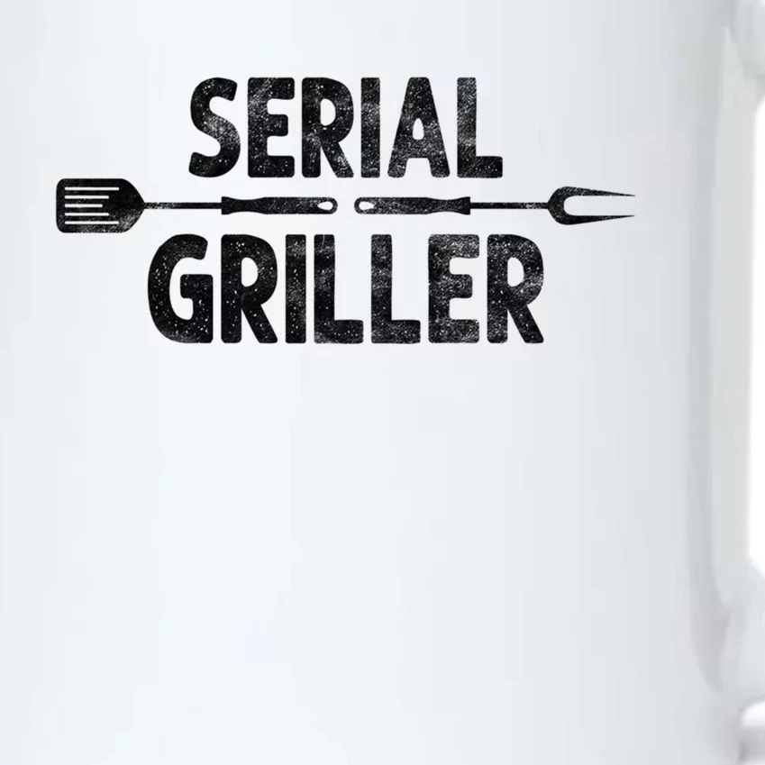 Serial Griller Bbq Distressed Grill Master Chef Gift Black Color Changing Mug