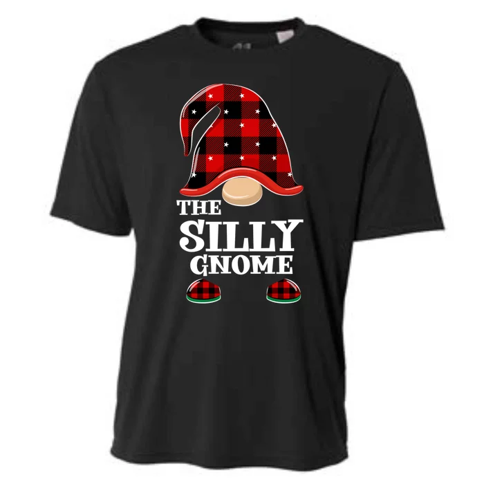 Silly Gnome Buffalo Plaid Funny Christmas Matching Family Meaningful Gift Cooling Performance Crew T-Shirt