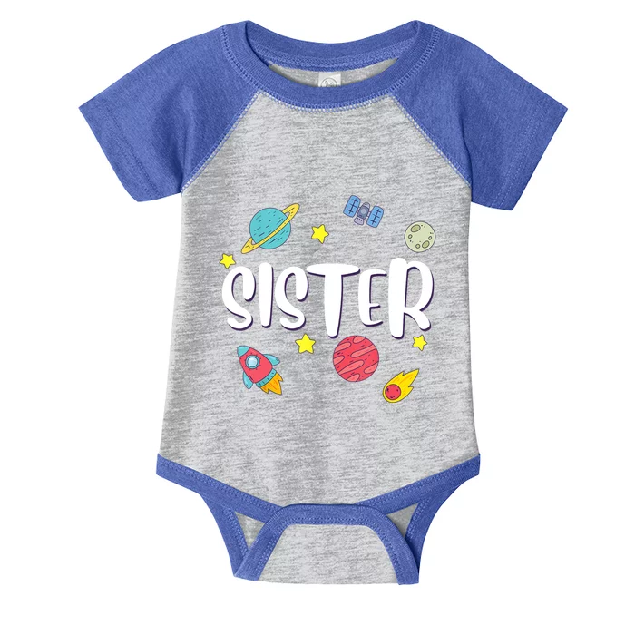 Sister Galaxy Birthday Funny Gift Infant Baby Jersey Bodysuit