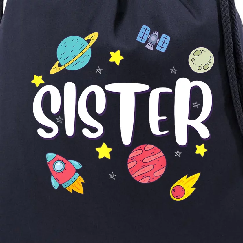 Sister Galaxy Birthday Funny Gift Drawstring Bag