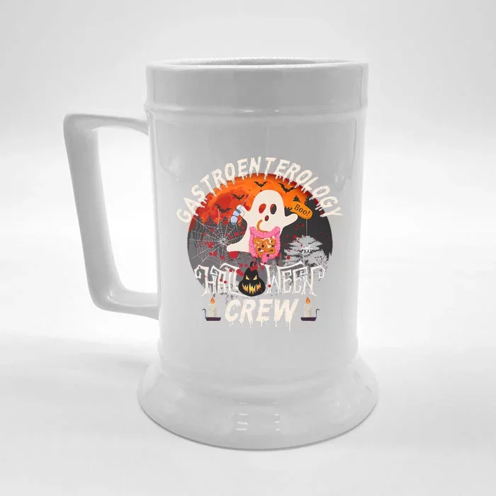 Spooky Gastroenterology Boo Crew Endoscopy Tech Halloween Front & Back Beer Stein