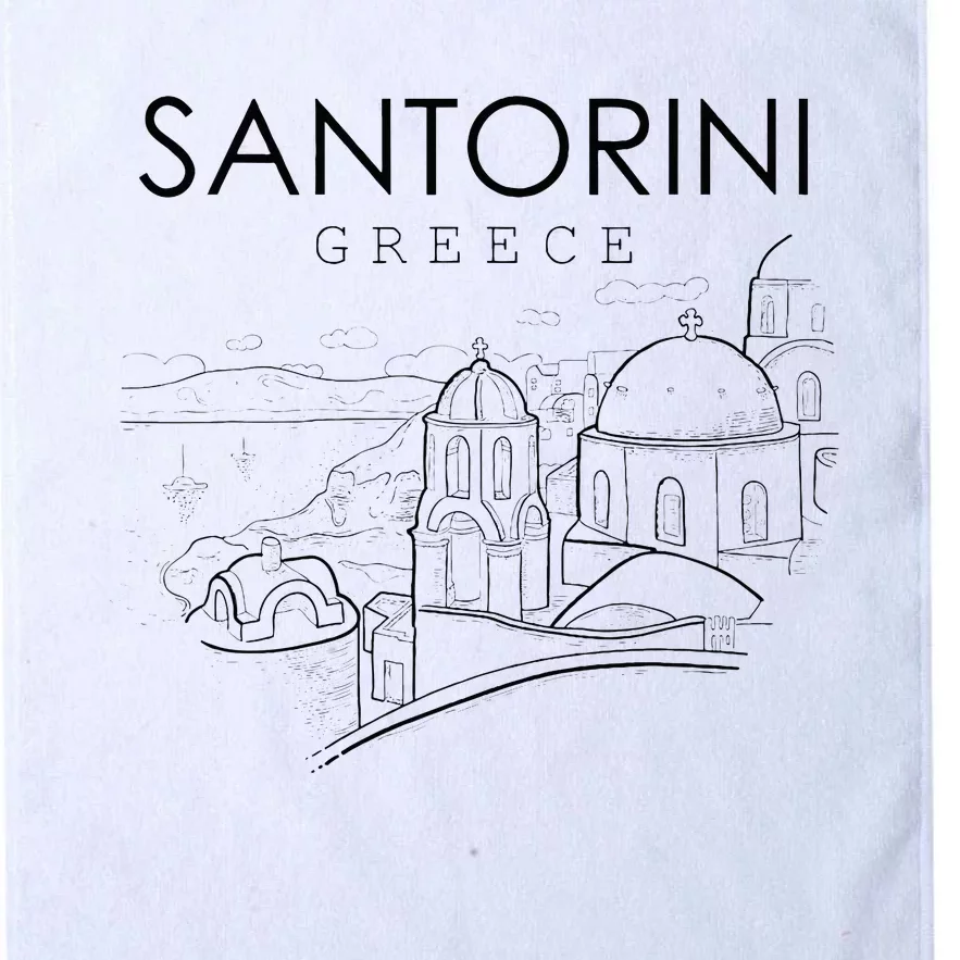 Santorini Greece Beach Graphic Ellada Greek Family Platinum Collection Golf Towel