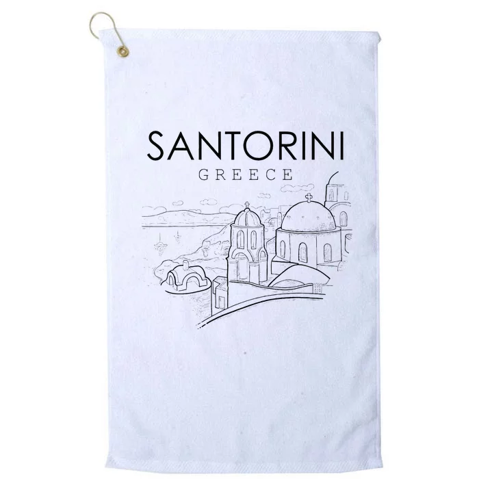 Santorini Greece Beach Graphic Ellada Greek Family Platinum Collection Golf Towel