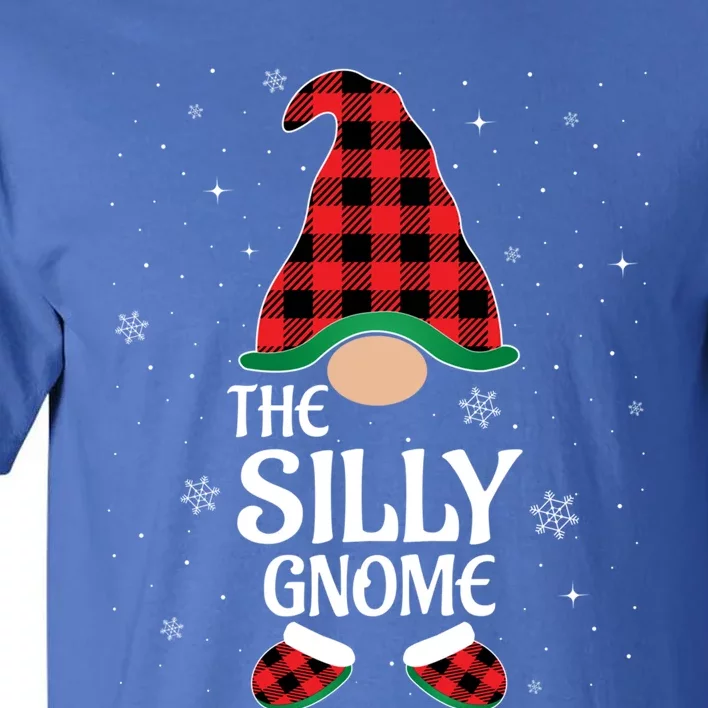 Silly Gnome Buffalo Red Plaid Matching Christmas Pajama Cool Gift Tall T-Shirt