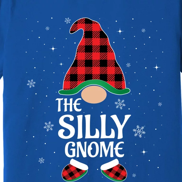 Silly Gnome Buffalo Red Plaid Matching Christmas Pajama Cool Gift Premium T-Shirt