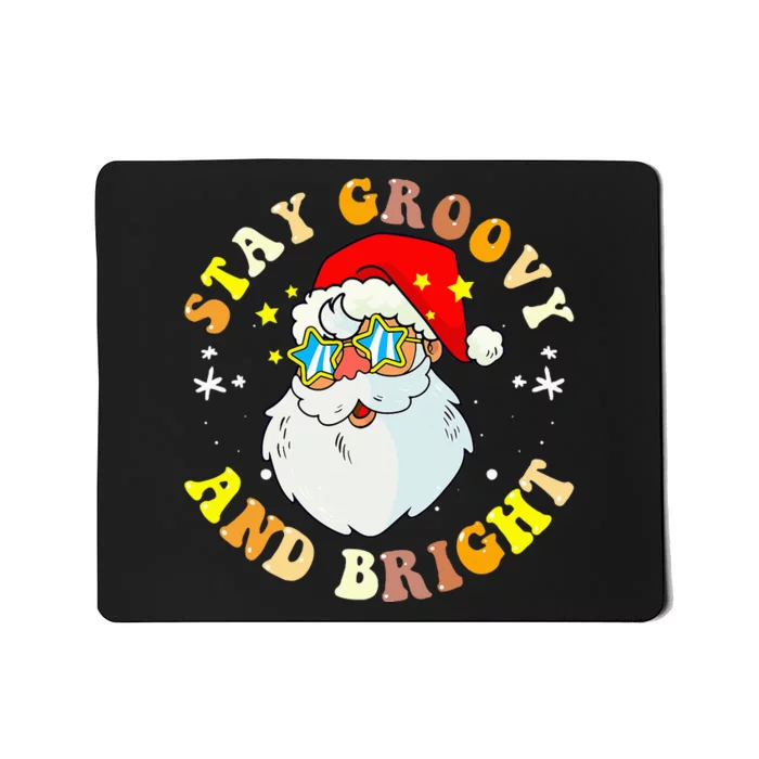 Stay Groovy & Bright Holiday Groovy Retro Christmas Mousepad