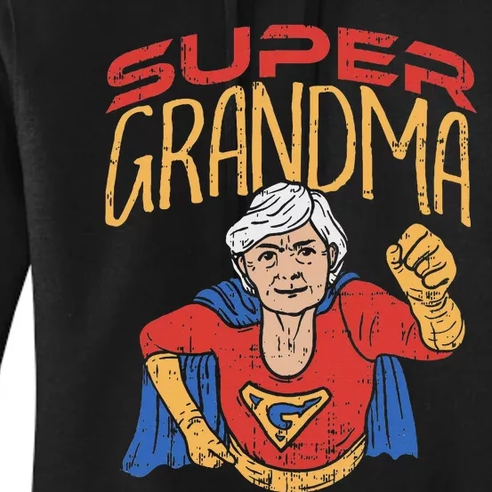 Super Grandma Best Grandma Grandmother Superhero Women's Pullover Hoodie