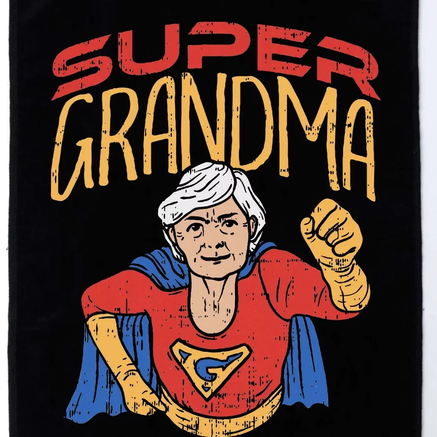 Super Grandma Best Grandma Grandmother Superhero Platinum Collection Golf Towel