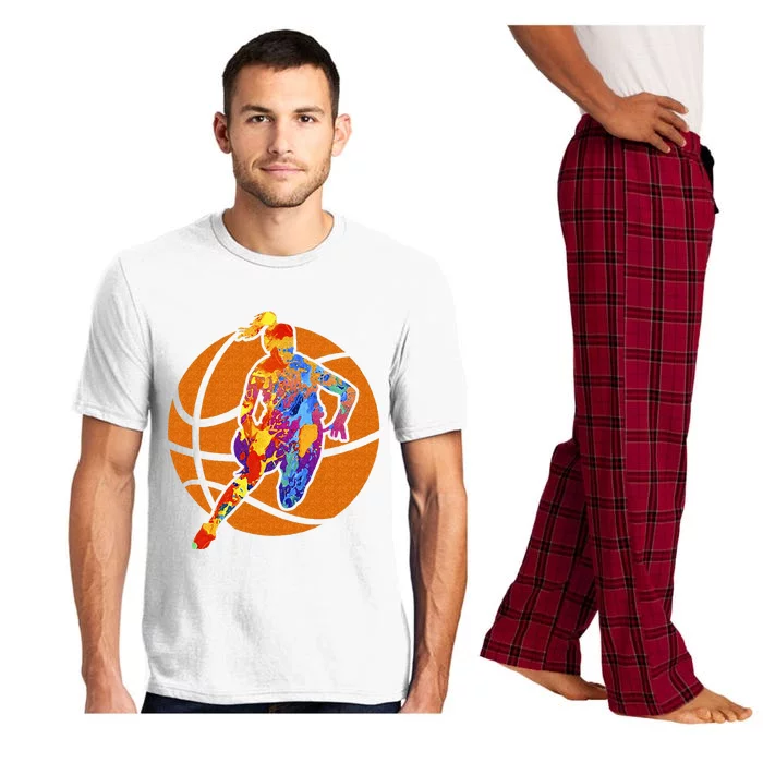 Sports Girls Basketball Player Basketball Graphic Pajama Set