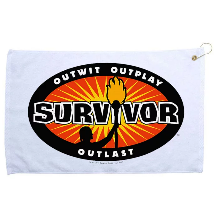 Survivor Gold Burst Grommeted Golf Towel