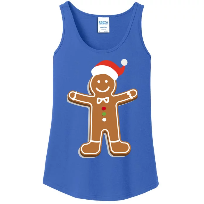 Santa Gingerbread Cookie Cute Funny Gift Ladies Essential Tank