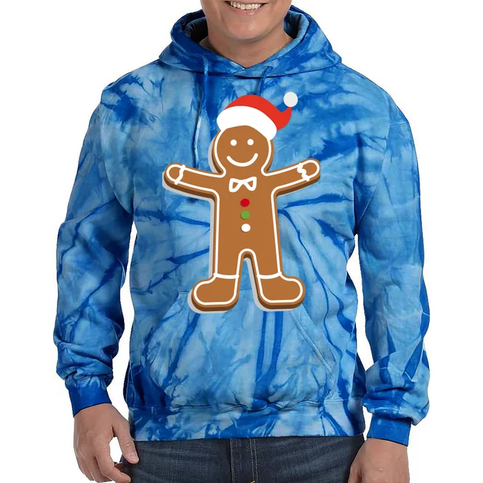 Santa Gingerbread Cookie Cute Funny Gift Tie Dye Hoodie