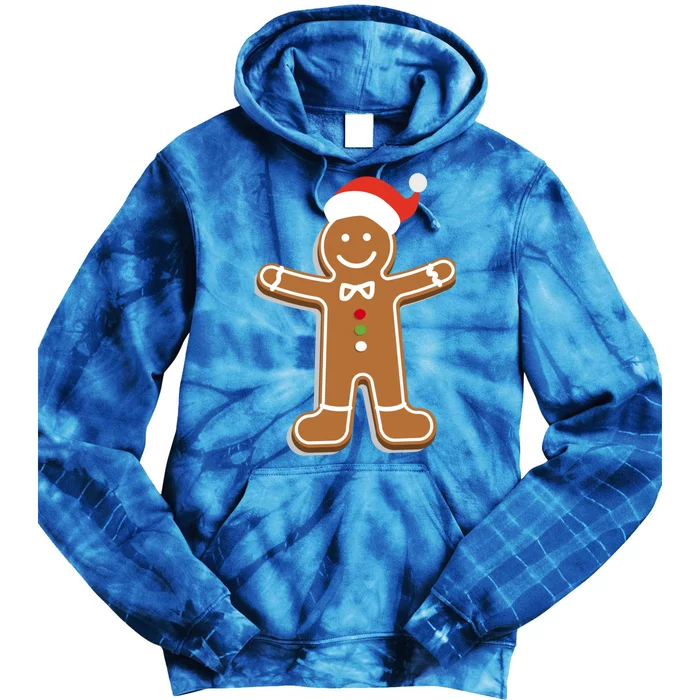 Santa Gingerbread Cookie Cute Funny Gift Tie Dye Hoodie