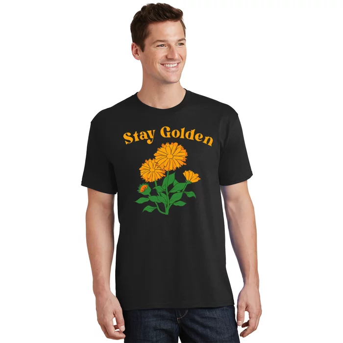 Stay Golden Cute Marigold Flowers T-Shirt