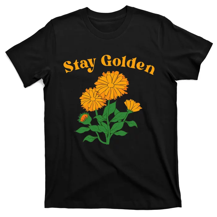 Stay Golden Cute Marigold Flowers T-Shirt