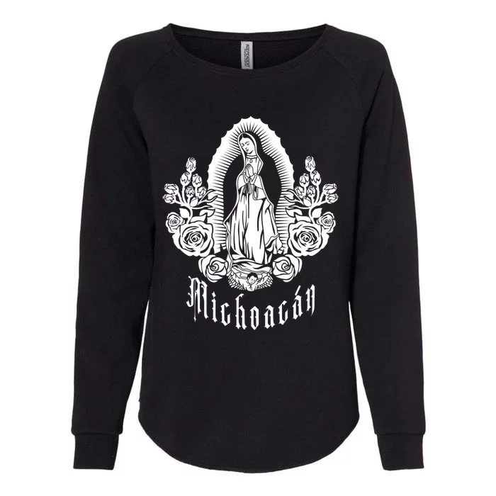 Santa Guadalupe Catholic Saint Of Mexico Americas Michoacan Gift Womens California Wash Sweatshirt