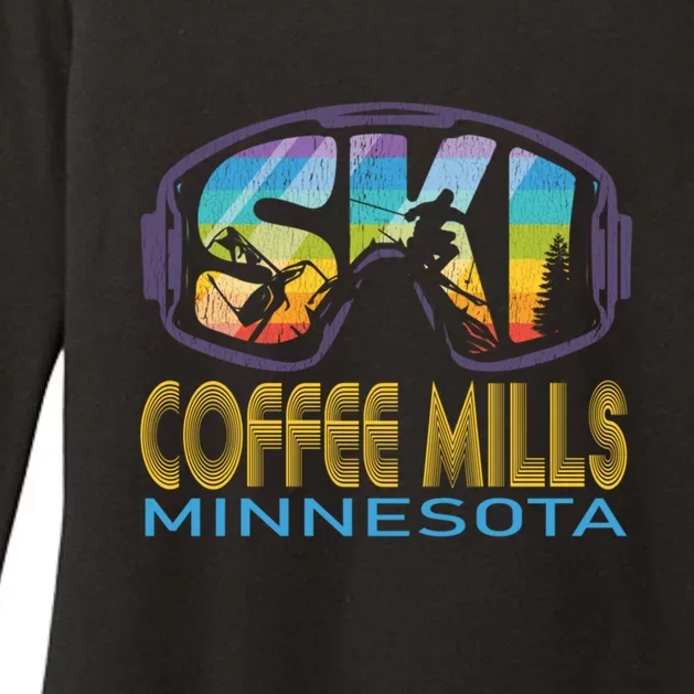 Ski Goggles Coffee Mills Minnesota Gift For Skier Womens CVC Long Sleeve Shirt