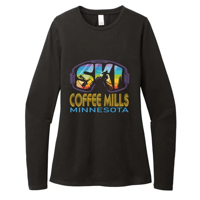 Ski Goggles Coffee Mills Minnesota Gift For Skier Womens CVC Long Sleeve Shirt