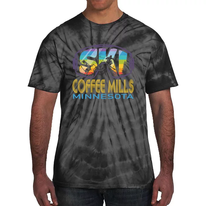 Ski Goggles Coffee Mills Minnesota Gift For Skier Tie-Dye T-Shirt