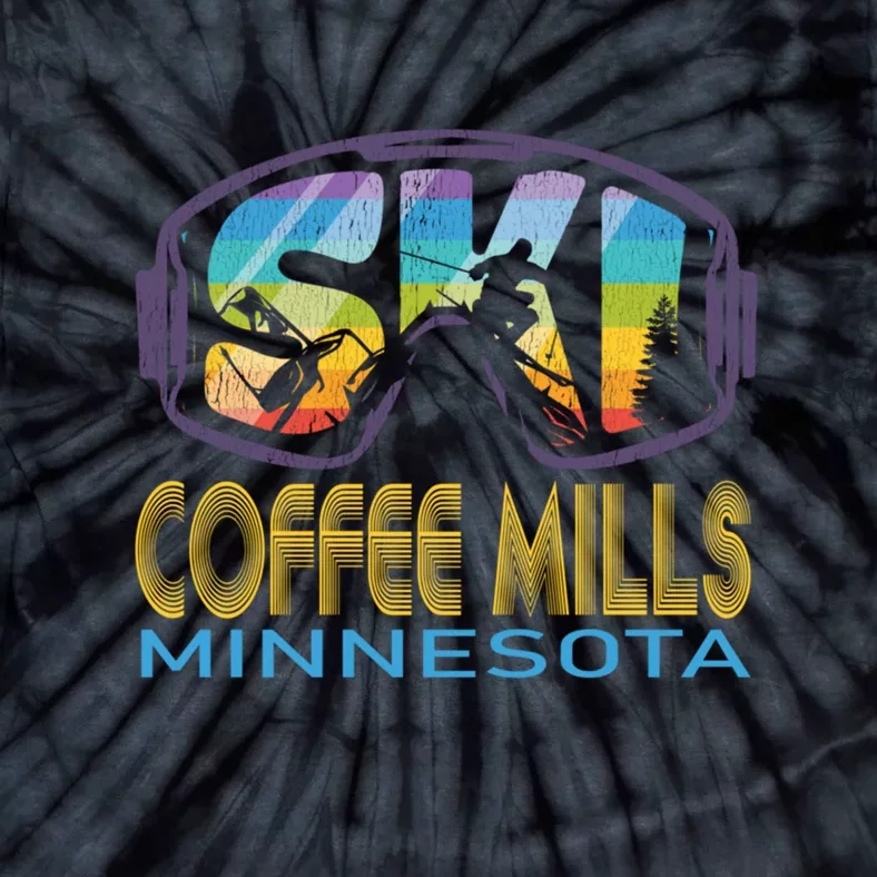 Ski Goggles Coffee Mills Minnesota Gift For Skier Tie-Dye T-Shirt