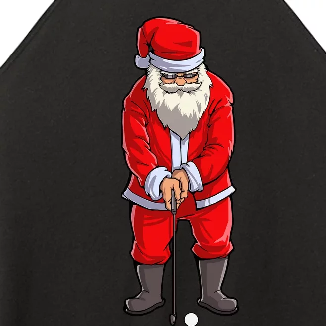 Santa Golf Club And Ball Sport Christmas Boy Golfer Golfing Women’s Perfect Tri Rocker Tank